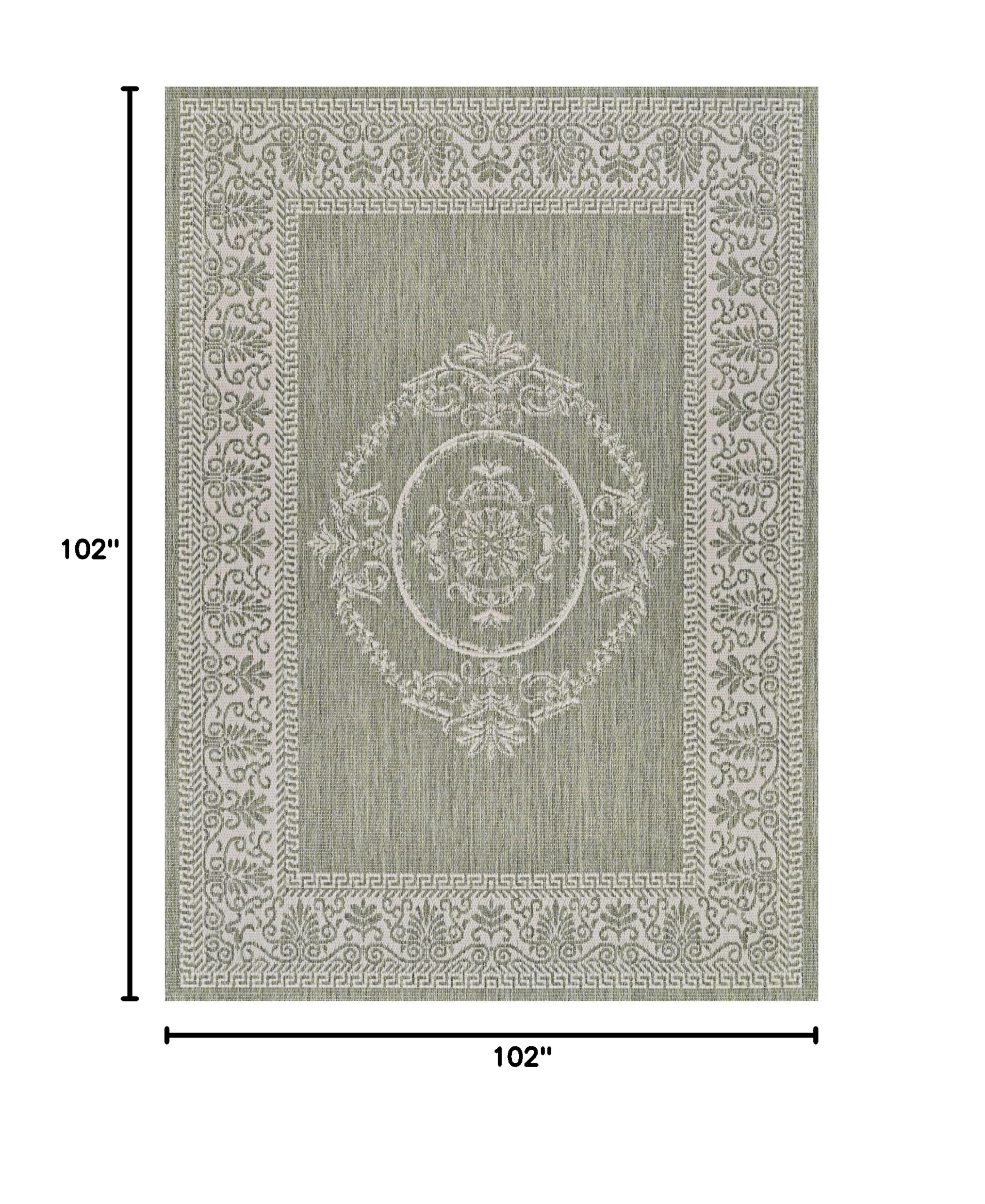 Couristan Recife Antique Medallion Indoor Outdoor Area Rug - 8'6
