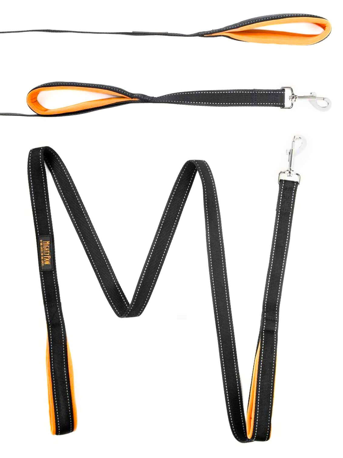6 Foot Dual Handle Dog Leash - Heavy Duty Reflective Rope Leash for Large Medium Small Dogs - Perfect for Walking, Running, and Training (Black/Blue/Red)