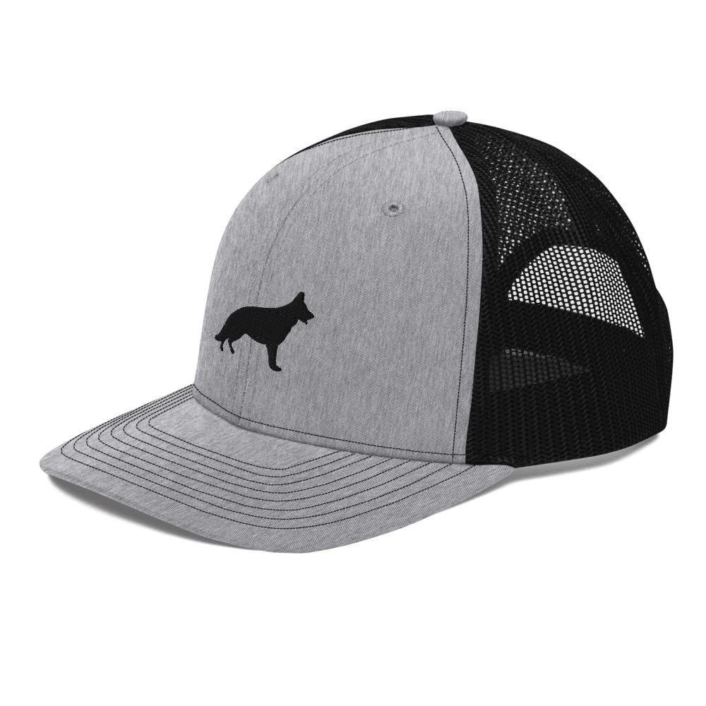 German Shepherd Embroidered Mesh Back Hat for Men & Women - Breathable Summer Cap for Outdoor Activities, Hiking, and Dog Walking