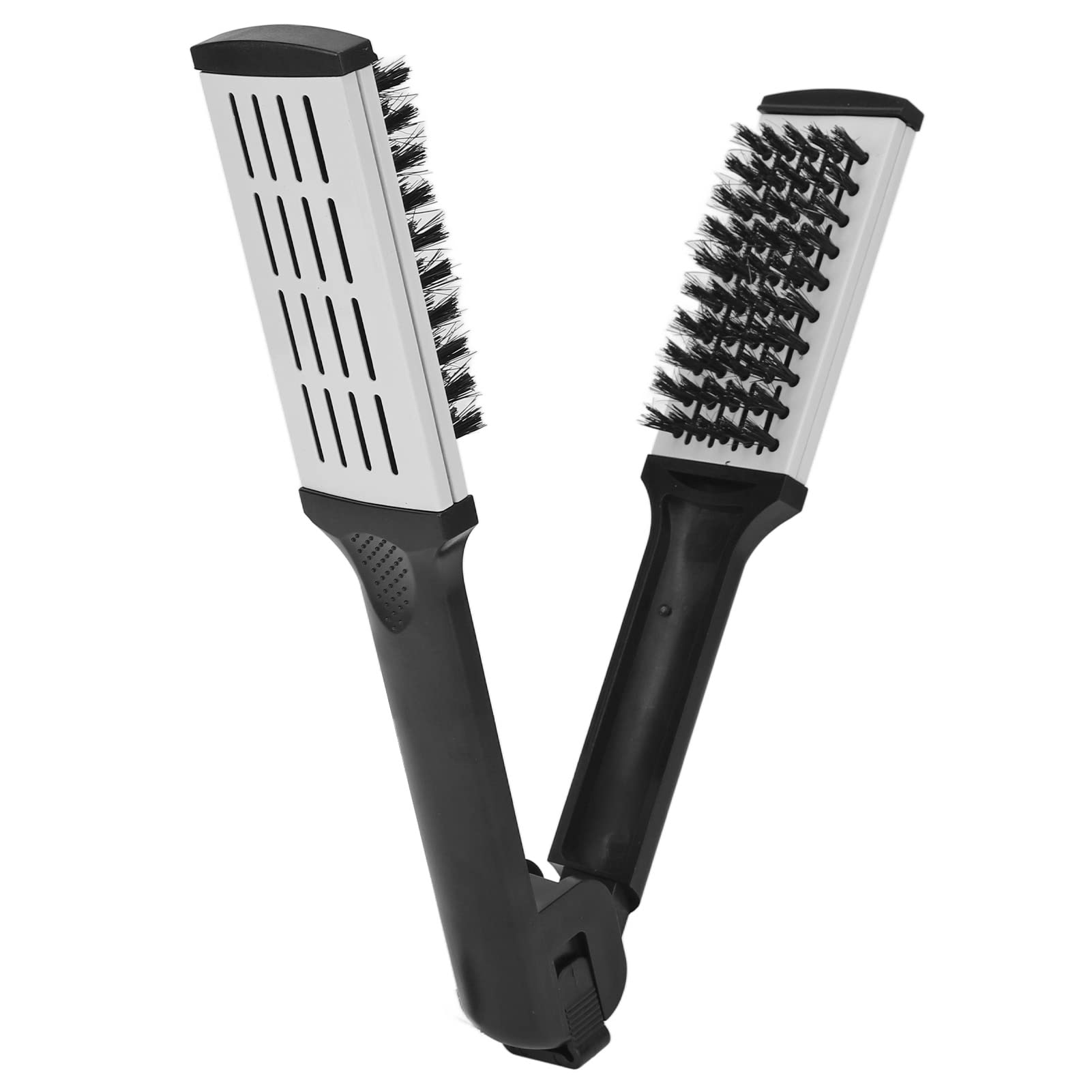 EXCLUZO Professional Hair Straightening Brush - Dual-Sided Design with Hollow Breathable Technology & Durable Springs - Salon-Grade Styling Tool for Smooth, Frizz-Free Hair at Home or Barbershop