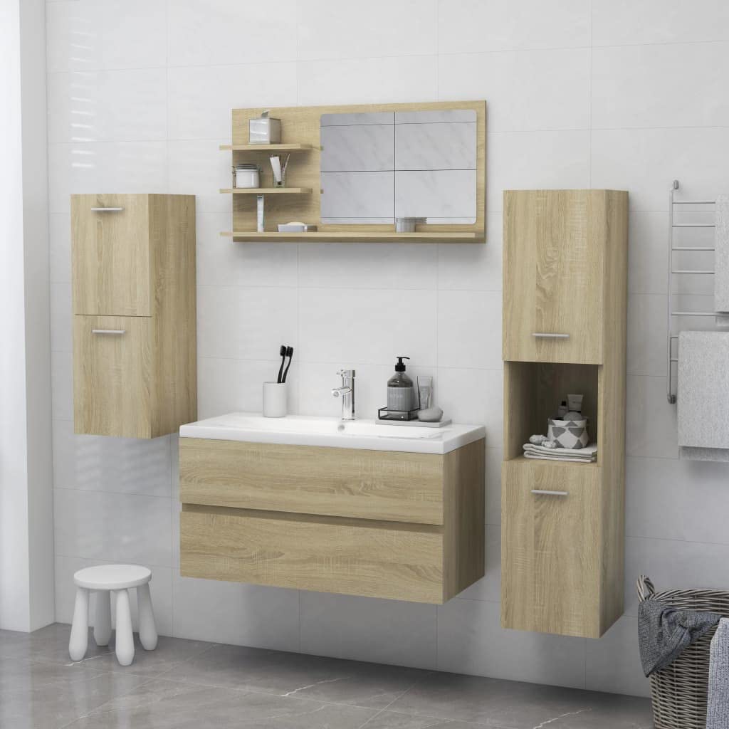 Sonoma Oak Bathroom Wall Mirror - 35.4