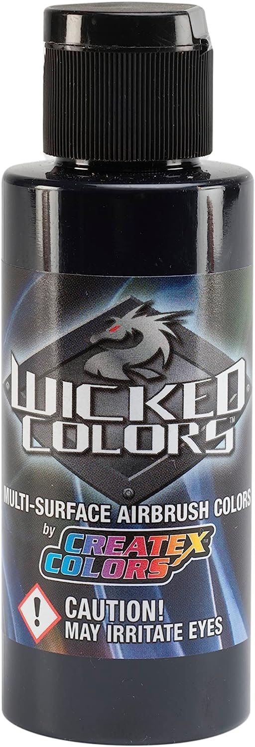2 oz Wicked Colors Detail Airbrush Paint - Detail Black Magenta | High-Precision Airbrushing for Miniatures, Models & Automotive Art