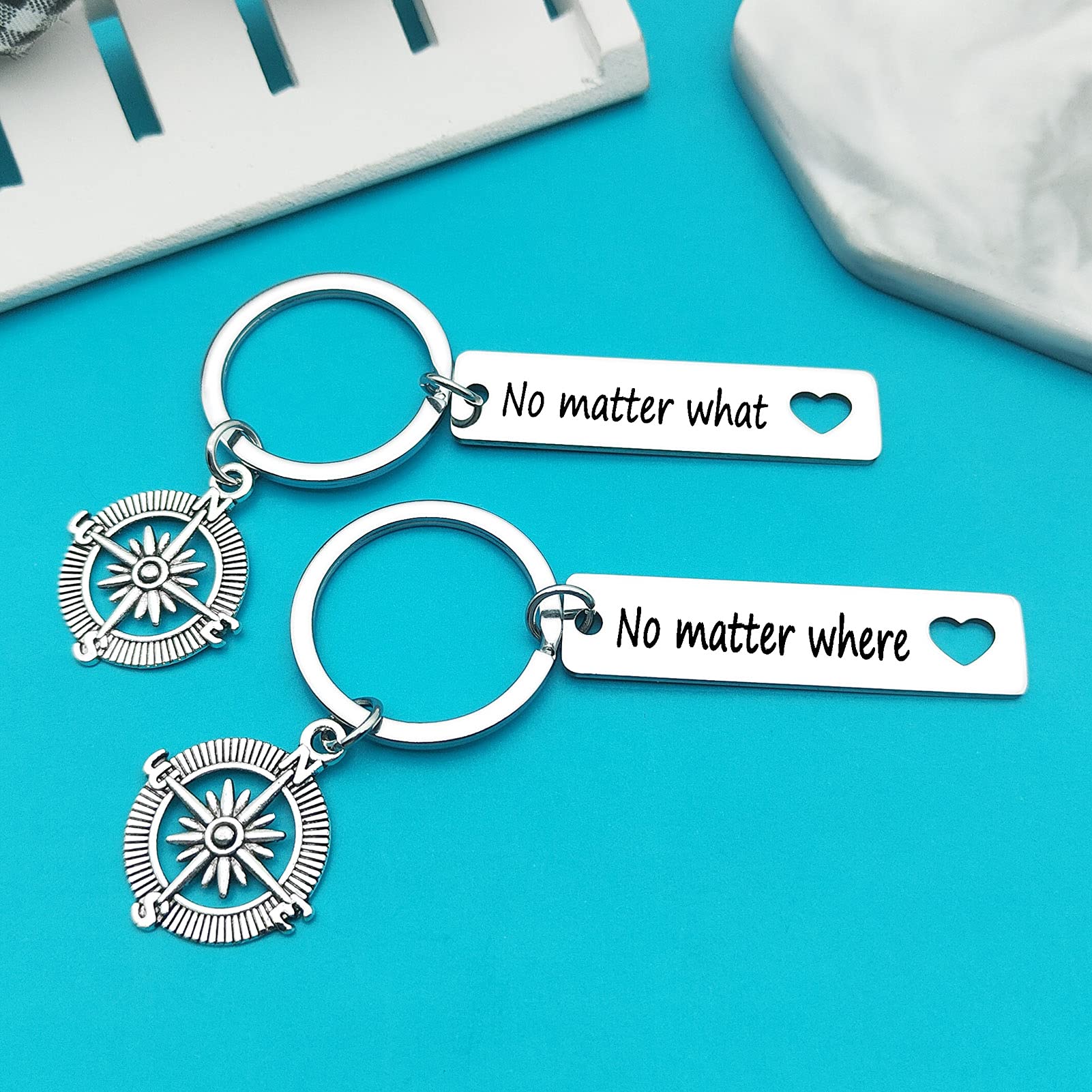 Xiahuyu Best Friend Keychain - No Matter What No Matter Where Keychain - Heartwarming Christmas & Birthday Gifts for Women - Perfect Friendship Gift for Besties, Sisters & Couples - Ideal for Anniversaries, Graduations & Long-Distance Relationships