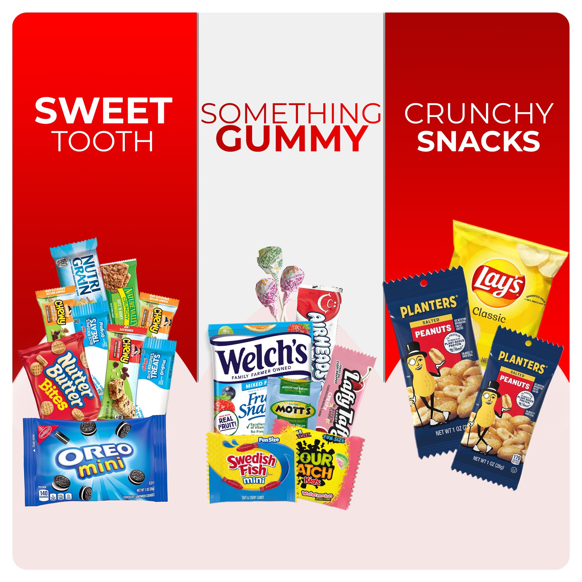 Easter Snack Box Variety Pack - 40 Count Assorted Sweet & Savory Treats for Adults, Kids, College Students | Perfect for Easter Gifts, Office Snacks, Birthday Party Favors & Back to School Care Packages
