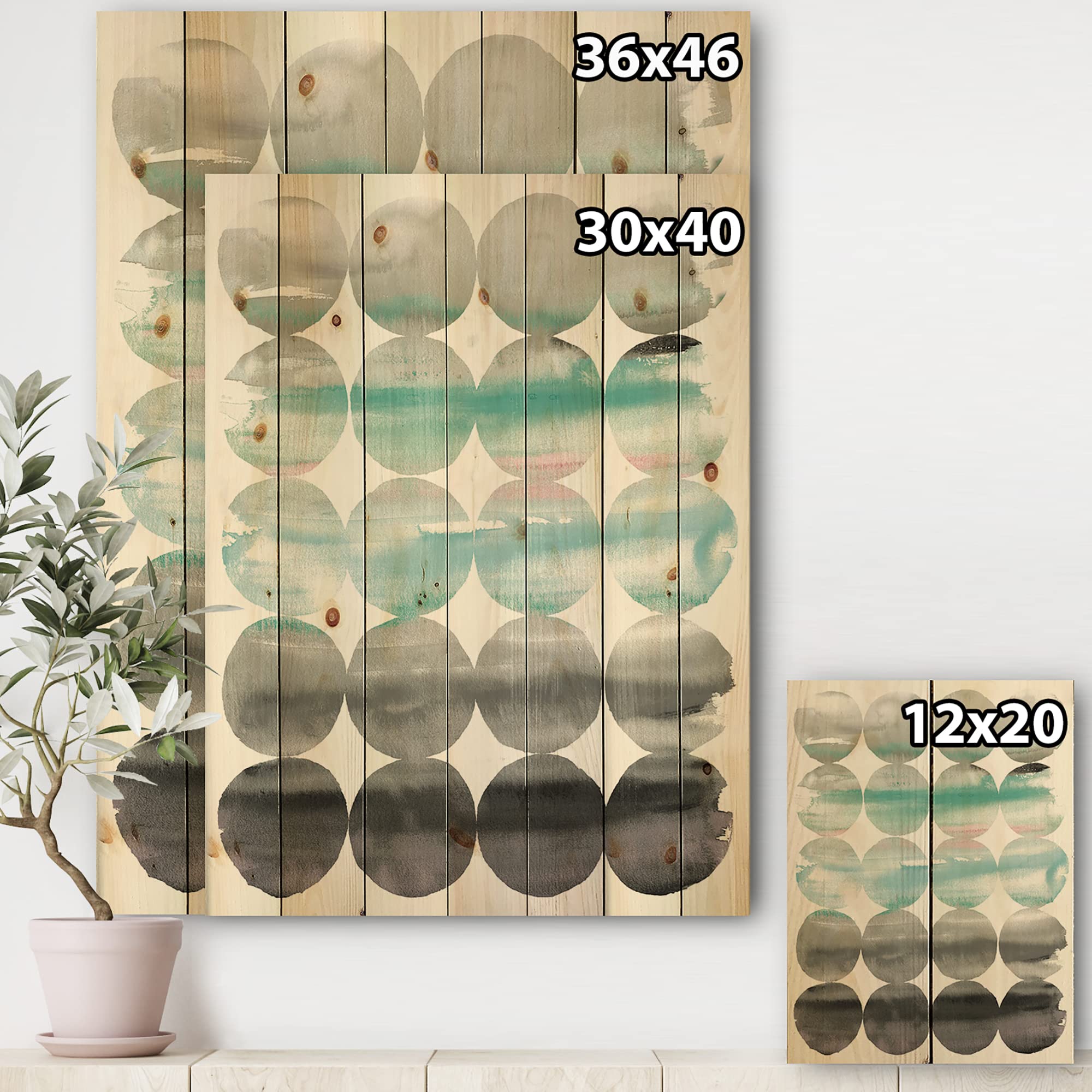 Modern Geometric Wood Wall Art - Abstract Pine Panels for Home Decor