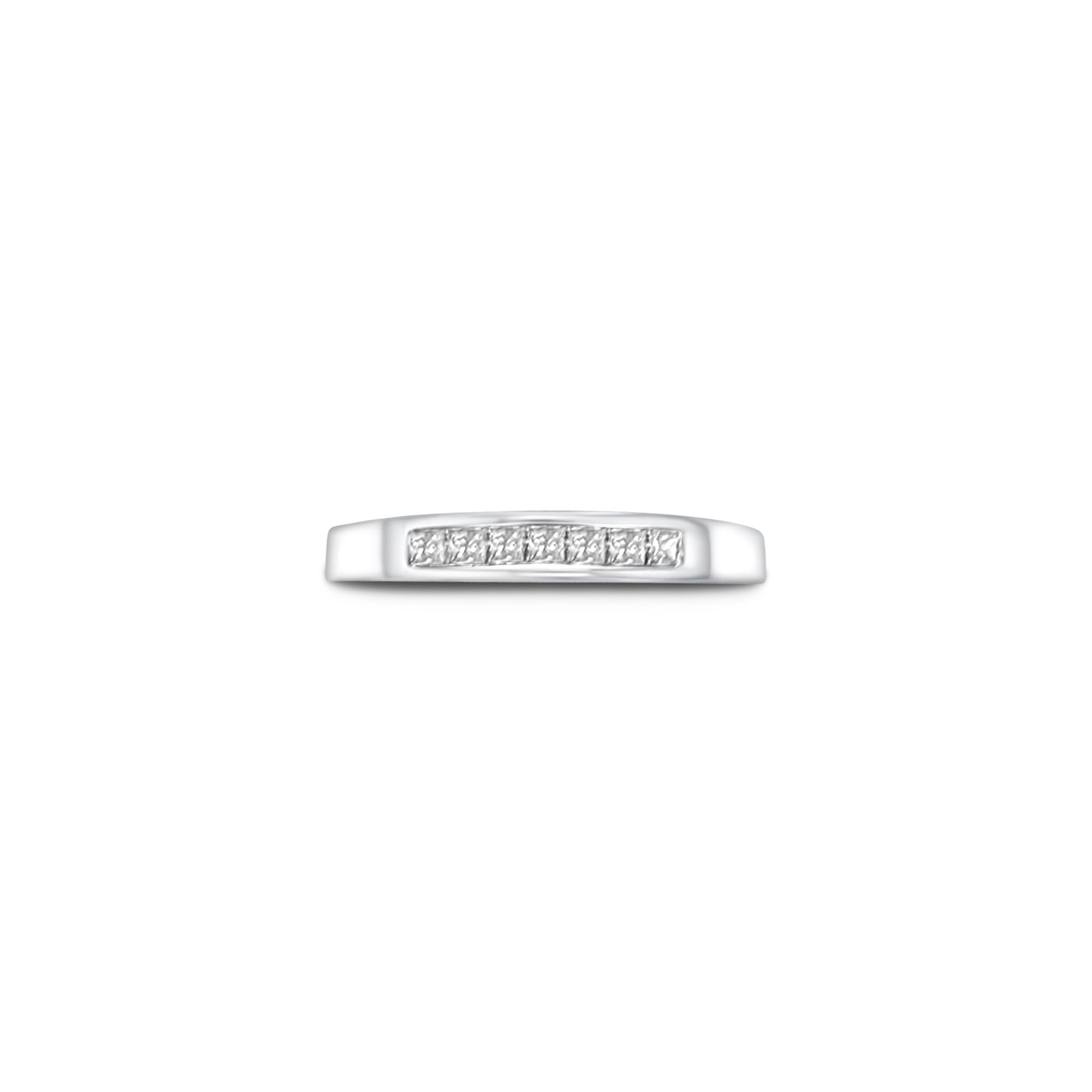 Princess Cut Women's Wedding Band Ring .27cttw 14k White Gold - Elegant Bridal Jewelry for Engagement, Anniversary & Special Occasions