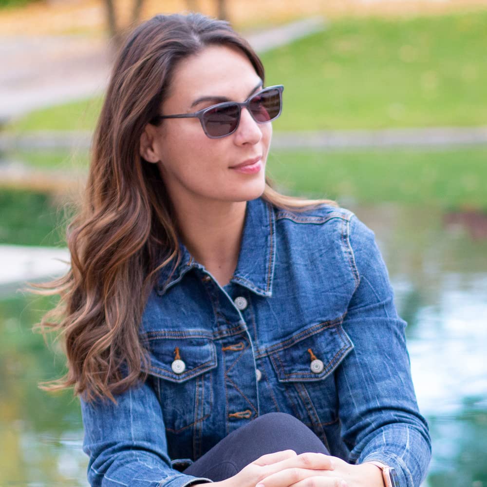 TheraSpecs Quinn Glasses for Light Sensitivity & Migraine Relief - Blue Light Blocking, FL-41 Tinted Lenses for Computer Work, Reading & Indoor Use