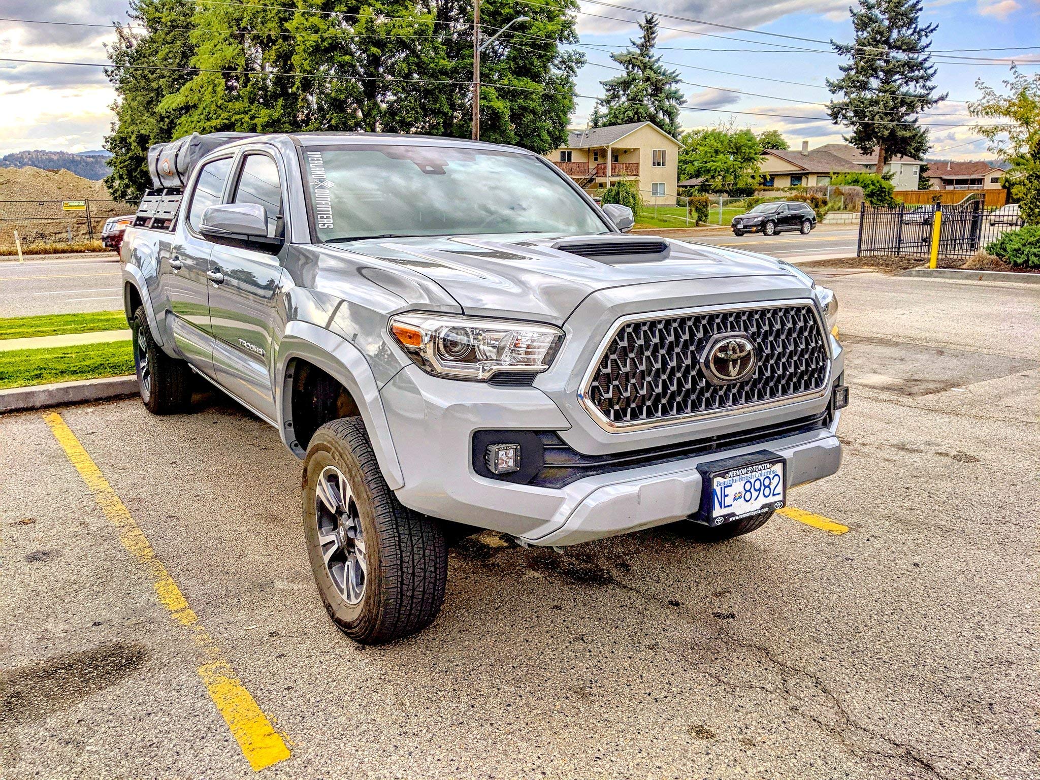 Cali Raised LED Fog Light Pods Kit with Brackets & H11 Adapters - Compatible with 2016-2023 Toyota Tacoma (3x2 18W Amber LED Pods) - Off-Road Lighting Upgrade for Night Driving & Adventure