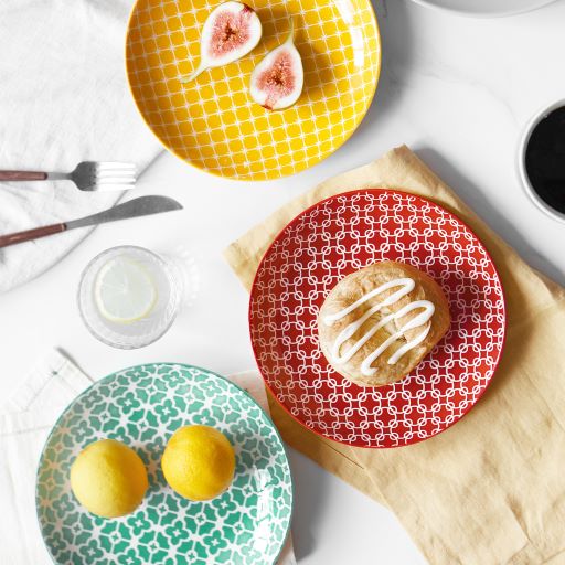 8 Inch Ceramic Dinner Plates Set of 6 - Elegant White Porcelain Plates for Everyday Dining, Restaurants & Special Occasions