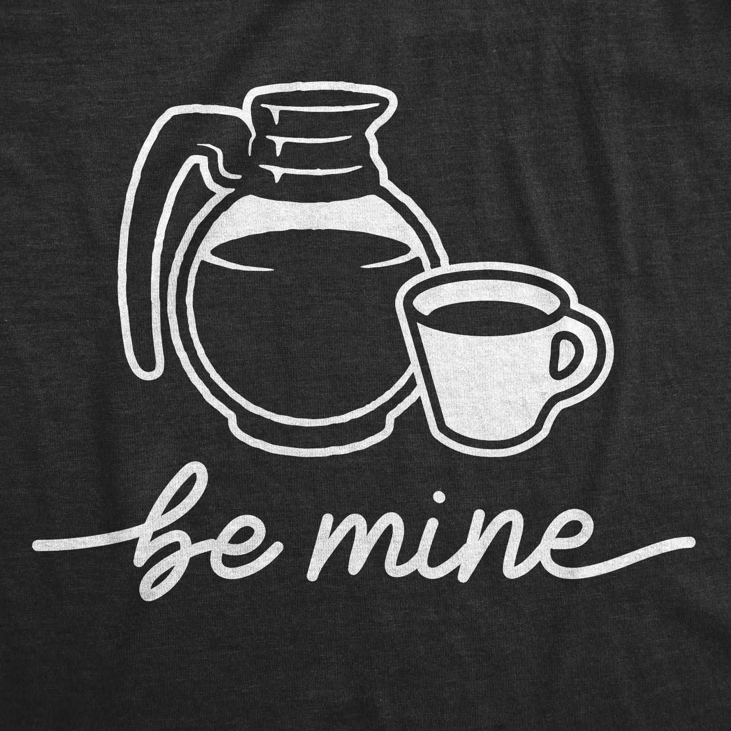 Funny Valentine's Day Coffee Tshirt for Women - Be Mine Coffee Pot Graphic Novelty Tee | Cute Gift for Coffee Lovers, Girlfriend & Wife | Perfect for Date Nights, Galentine's Parties & Coffee Shop Outings
