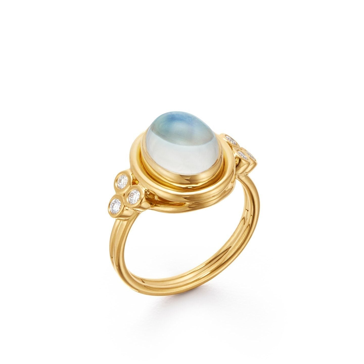 Temple St. Clair Blue Moonstone Silver Ring for Women - Elegant Boho Jewelry for Everyday Wear, Meditation & Spiritual Healing