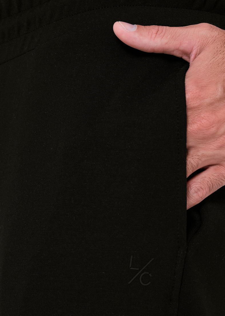 Men's Comfortable Straight Leg Lounge Pants - Soft & Breathable Black Casual Pants for Relaxing at Home, Travel & Lounging