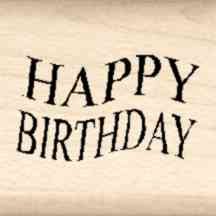 Happy Birthday Rubber Stamp by Impression LT 12 - Self-Inking Custom Greeting Stamp for Cards, Invitations & Scrapbooking