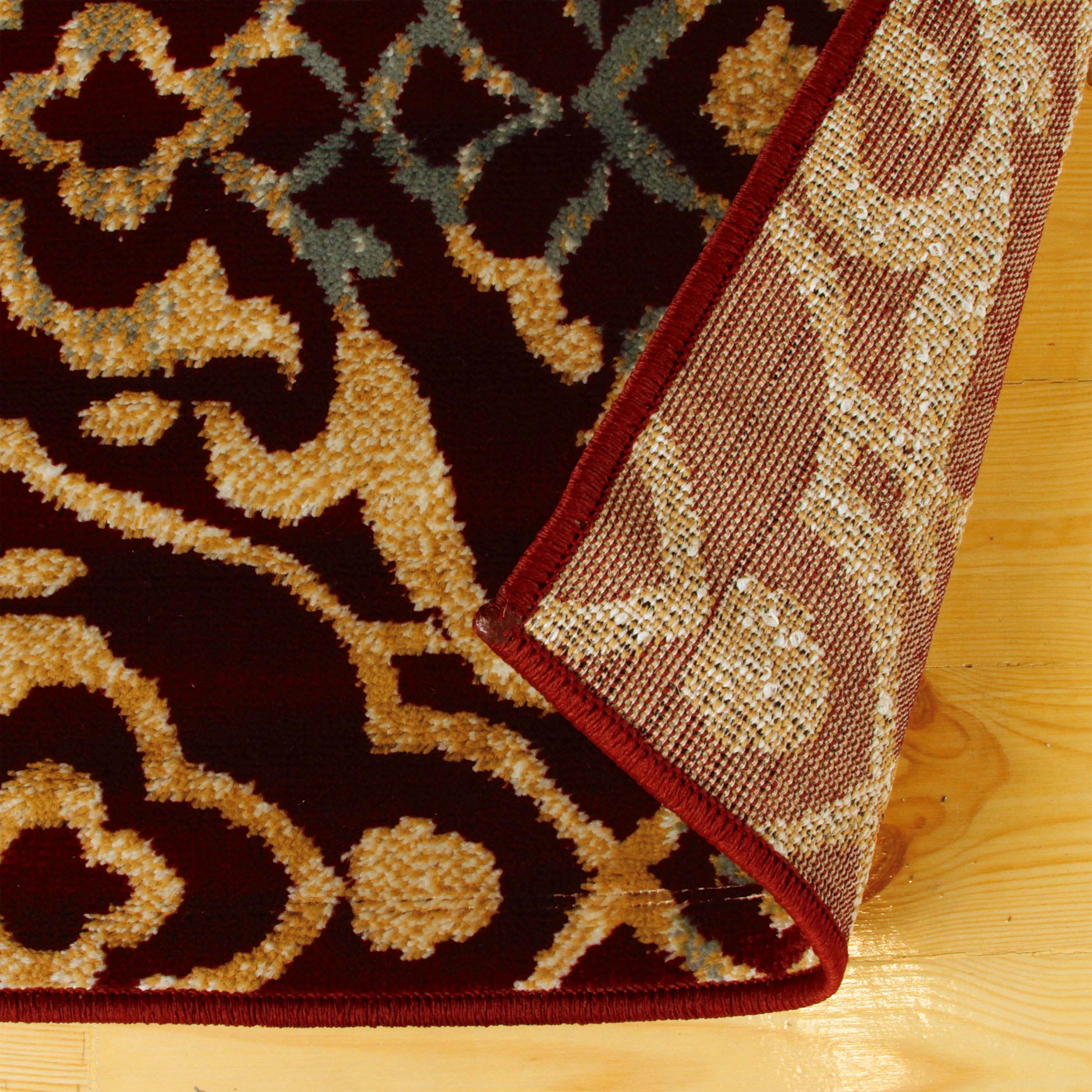 Premium Corbin Damask Traditional Indoor Area Rug - Soft & Durable Non-Slip Living Room Carpet for Home Decor | Perfect for Bedroom, Dining Room & Office