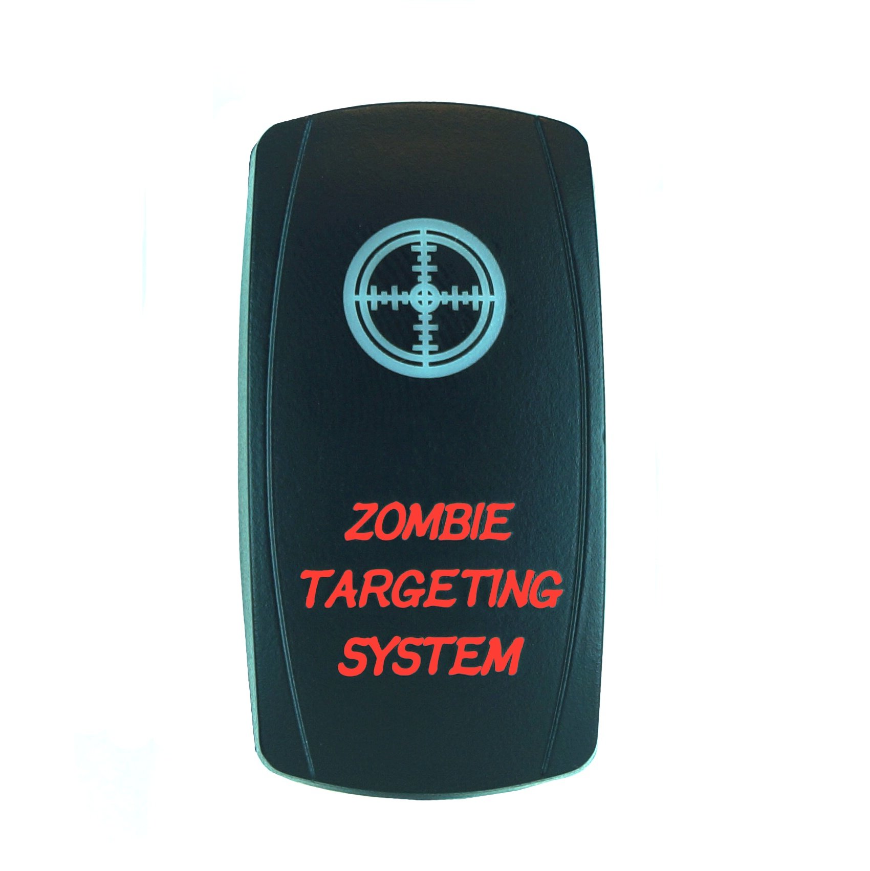 STVMotorsports Red LED Rocker Switch - 20A 12V On/Off Laser Backlit for Zombie Targeting System | Perfect for Off-Road Vehicles, Emergency Lighting & DIY Projects