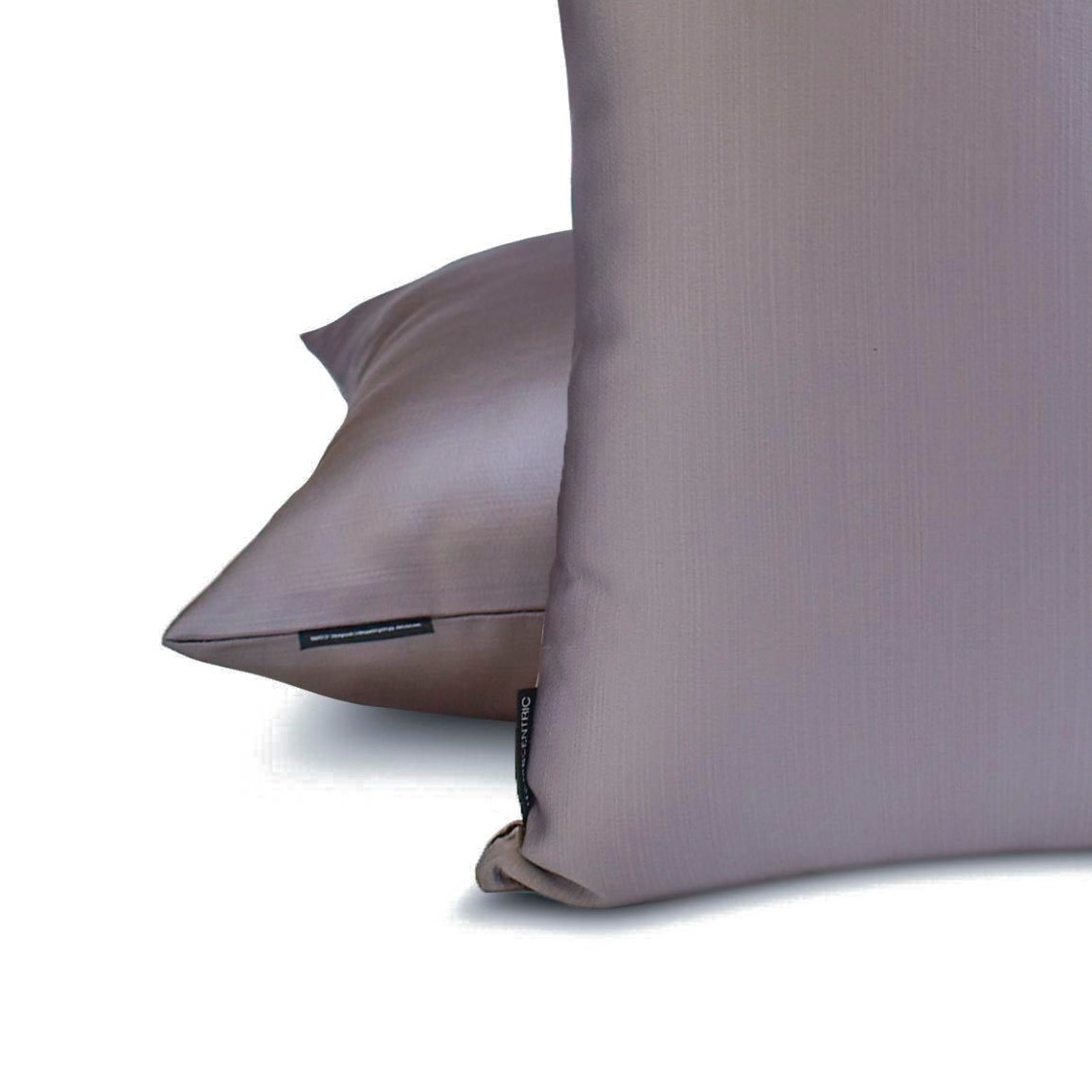 Ash Purple Slub Satin Lumbar Pillow Cover - Elegant Decorative Cushion Case for Sofa, Bed & Home Decor