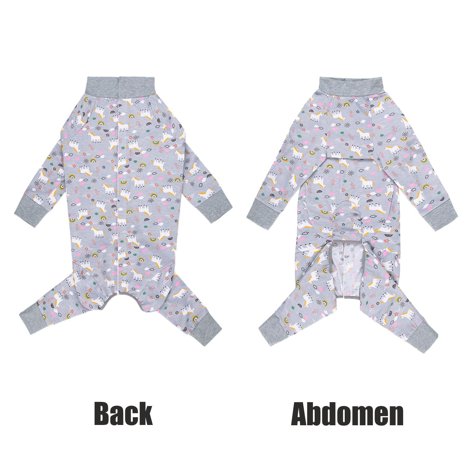 Post-Surgery Recovery Suit for Large & Medium Dogs - Soft, Breathable Anti-Licking Dog Onesie | E-Collar & Cone Alternative | Pet Bodysuit for Wound Protection & Hair Loss Prevention (4XL, Grey Pony) - Perfect for Post-Op Care, Spay/Neuter Recovery & Skin Protection
