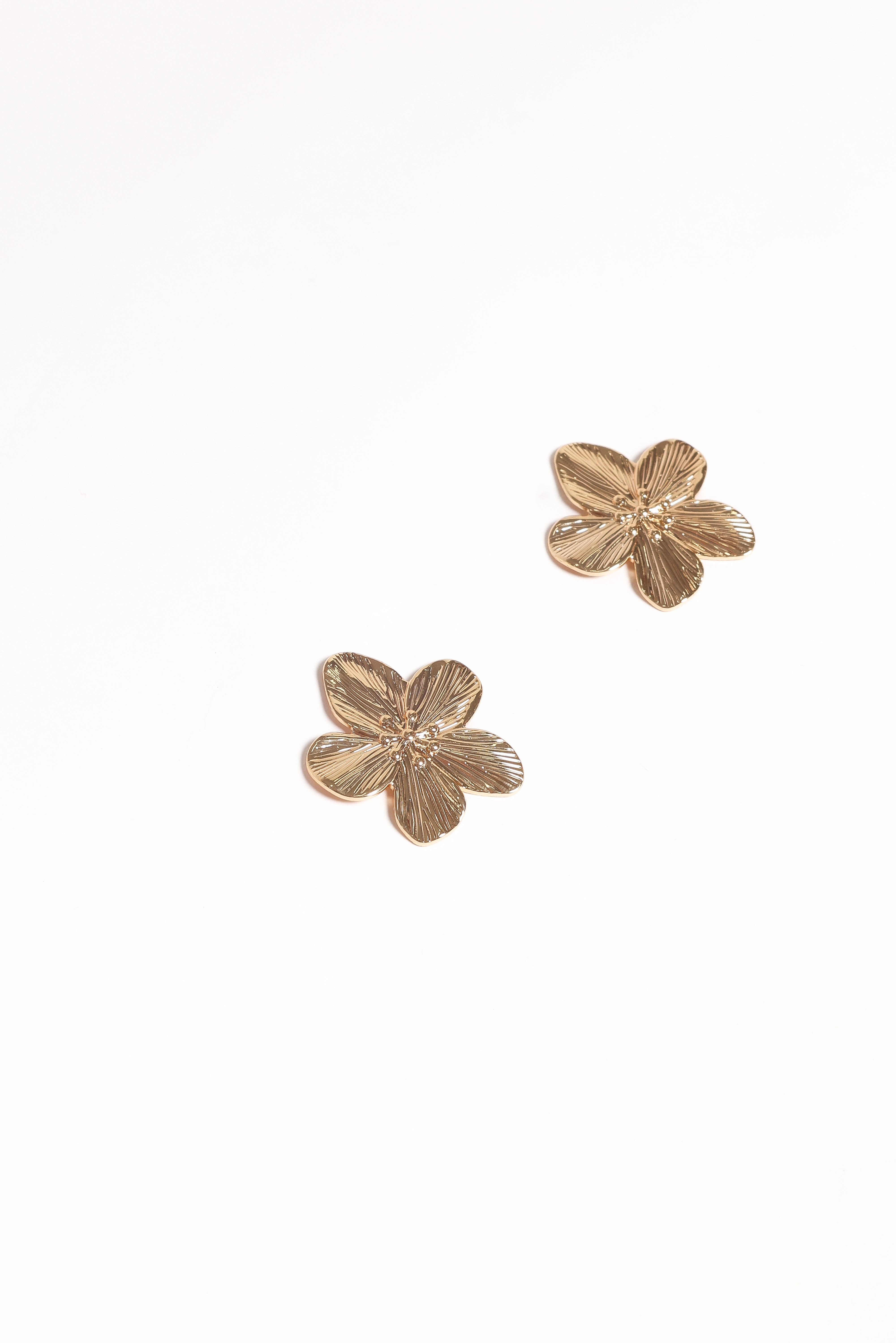 Adriana Gold Flower Earrings for Women - Elegant Floral Dangle Earrings for Party, Wedding & Everyday Wear