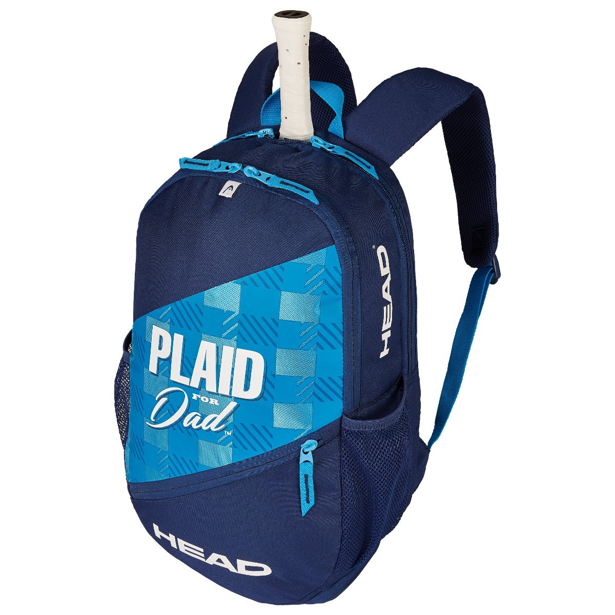 Elite Backpack Racquet Bag for Tennis & Badminton - Durable Plaid Design for Men (Blue) - Perfect for Sports, Travel & Gym Storage