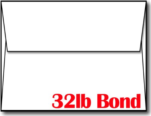 Premium White 32lb Bond Heavyweight A2 Envelopes (100-Pack) - Professional Quality for Business Correspondence, Invitations & Mailing - Ideal for Offices, Weddings & Direct Mail Campaigns