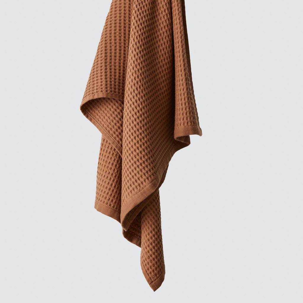 Mara Organic Waffle Towels Set - 100% Cotton Bath Towels, Soft & Absorbent - Perfect for Spa, Bathroom & Beach Use