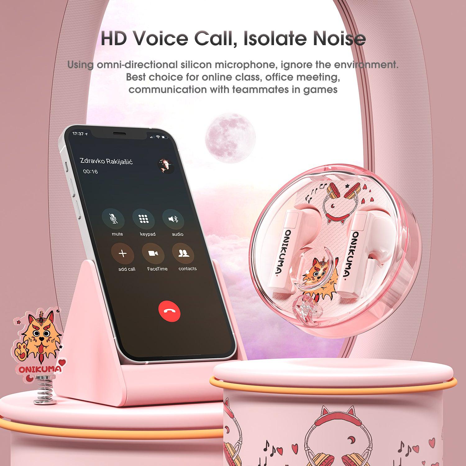 ONIKUMA T301 TWS Wireless Bluetooth 5.3 Gaming Earbuds with Mic - Touch Control, Noise Cancelling, Comfortable Fit for Sports, Workouts, and Mobile Gaming