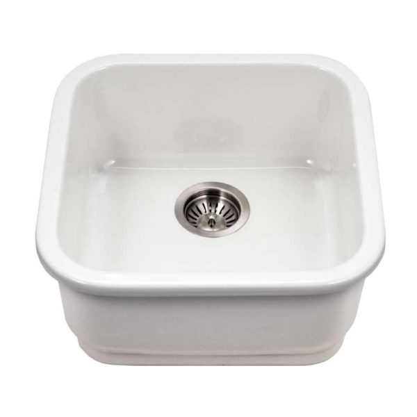 Hamat CHE 1919BU MB Undermount Fireclay Bar Sink in Matte Black - Perfect for Kitchen Islands, Wet Bars & Small Spaces