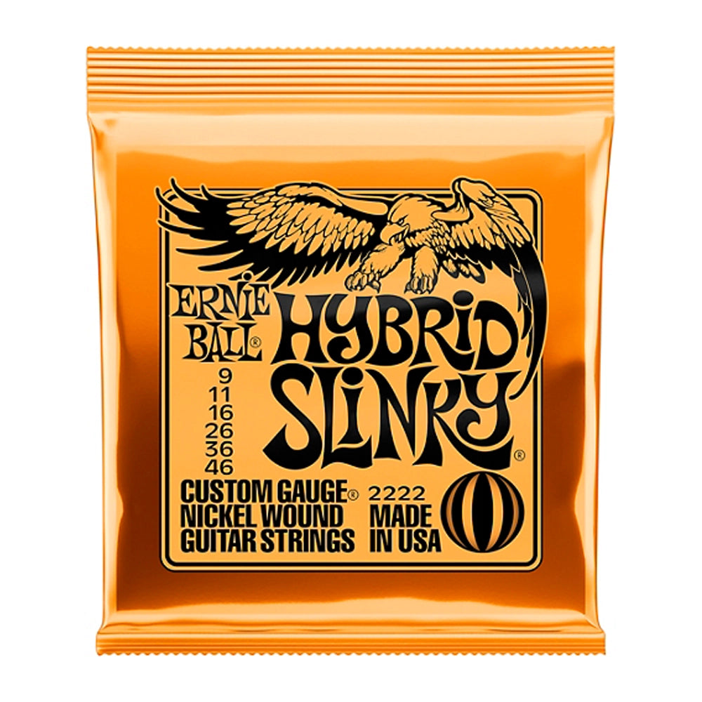 Ernie Ball 2222 Nickel Hybrid Slinky Electric Guitar Strings - 10-46 Gauge for Rock, Blues & Metal - Perfect for Live Performances & Studio Recording