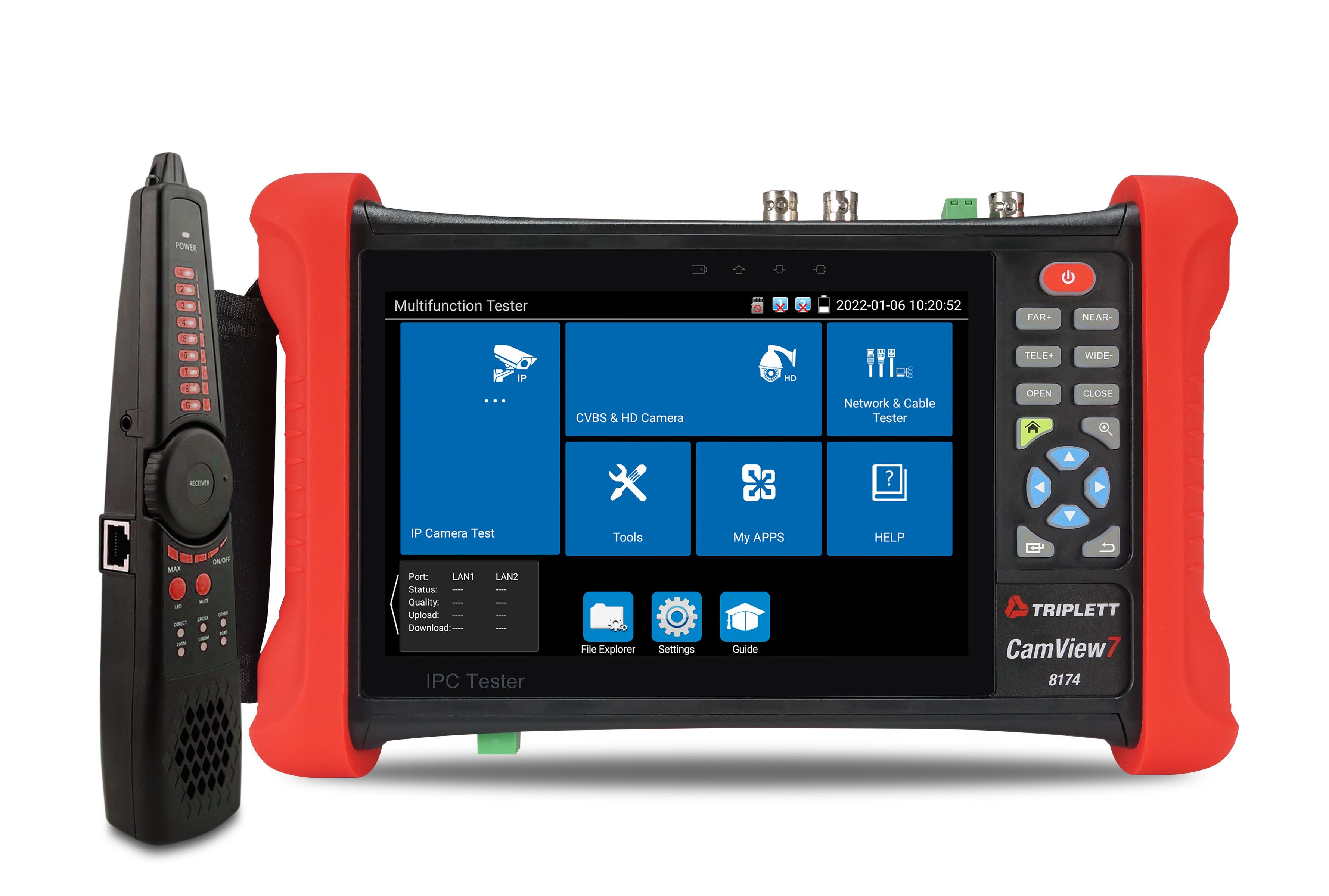 CamView 7 Camera Tester with 2.4G Spectrum Analyzer (8174) - Professional CCTV Installation & Wireless Signal Testing Tool for Security Systems