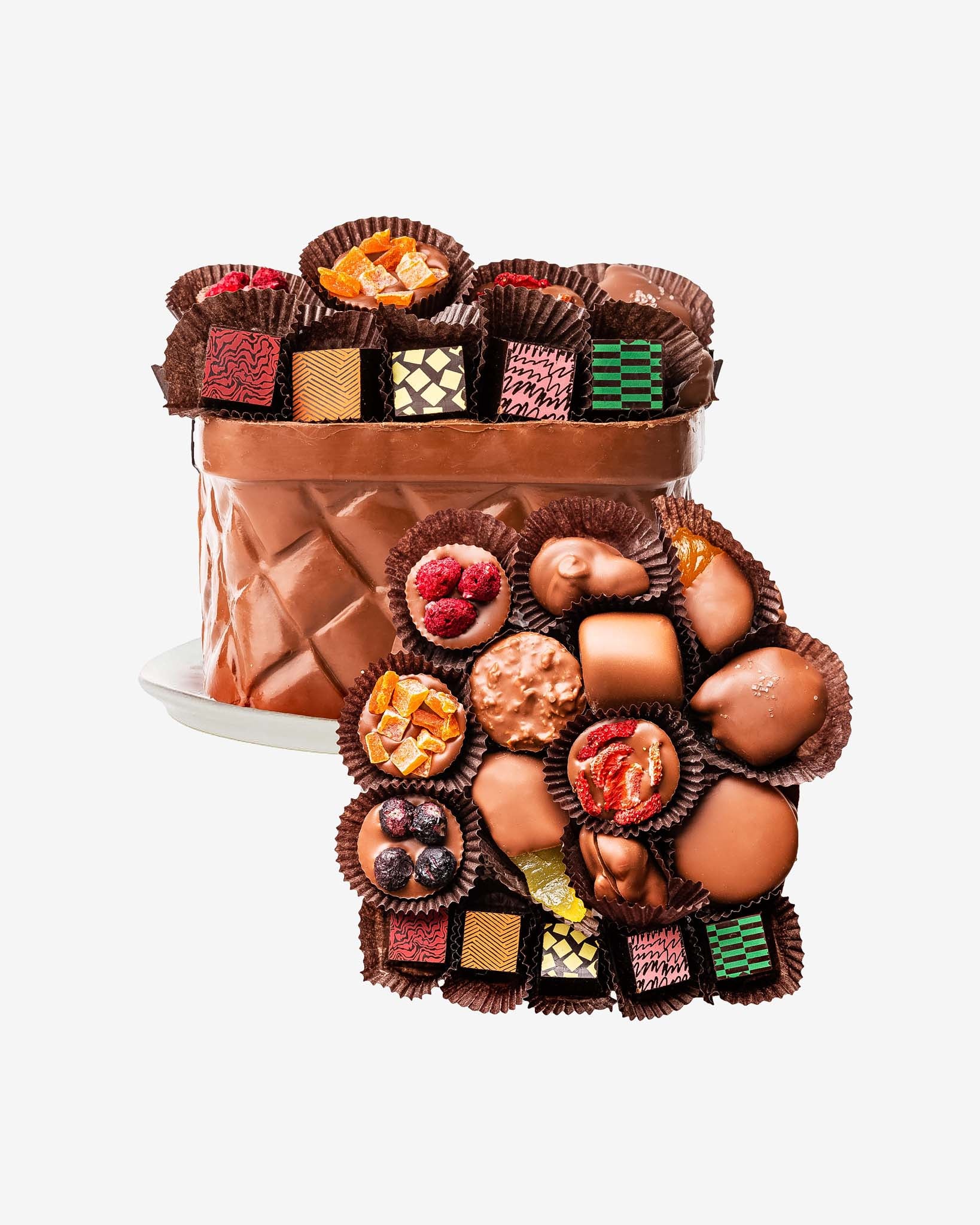 Premium Milk Chocolate Gift Basket - Delicious Chocolate Squares for Holidays, Birthdays & Corporate Gifting | Elegant Chocolate Gift Box for Valentine's Day, Christmas & Special Occasions