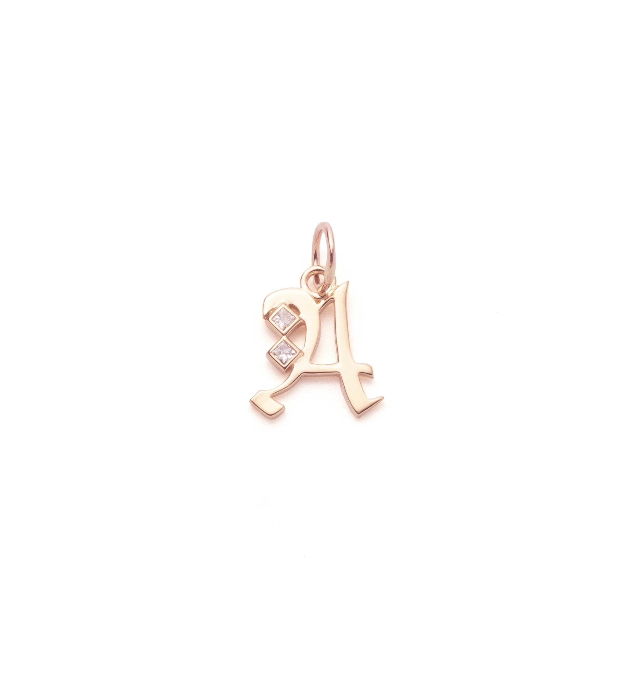 Personalized Square Cut Diamond Initial Pendant Necklace - Custom Monogram Jewelry for Women, Gift for Her - Perfect for Birthdays, Anniversaries & Special Occasions