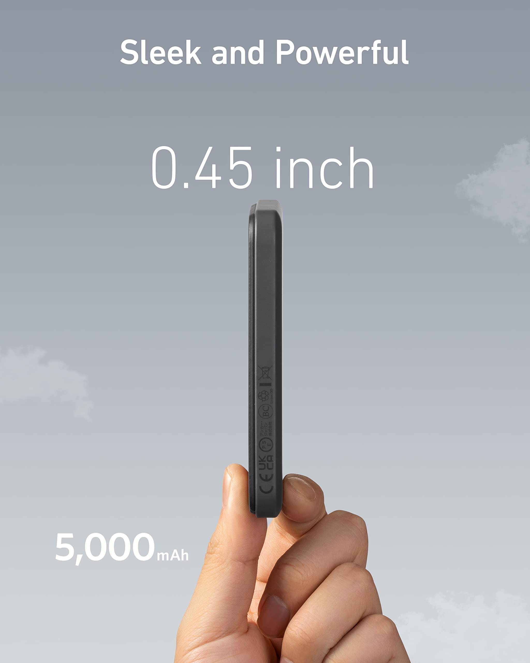 Anker Magnetic Portable Charger 10,000mAh Power Bank - 30W Fast Charging Wireless Battery Pack for iPhone 15/14/13/12, Samsung Galaxy - Perfect for Travel, Work & Outdoor Adventures