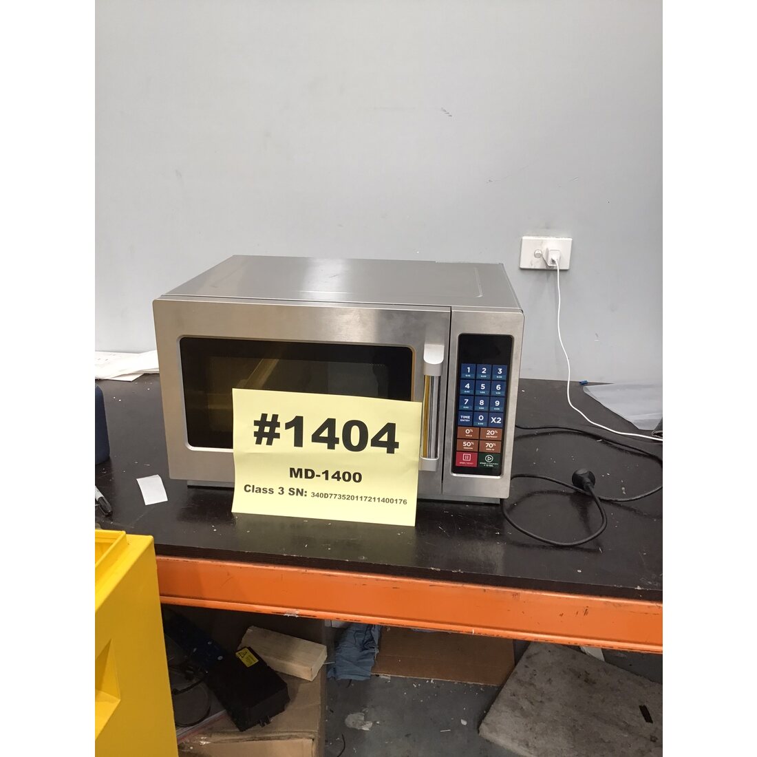 Refurbished Stainless Steel Microwave Oven MD1400 NSW1404 - Perfect for Small Kitchens, Dorms & Office Break Rooms