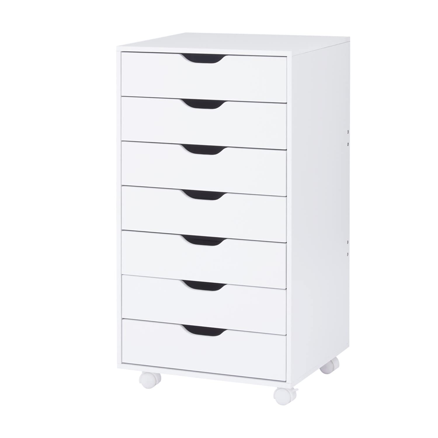 Naomi Home 7-Drawer Sewing & Craft Storage Cabinet - White Organizer for Arts, Crafts, Sewing Supplies & More - Multipurpose Cabinet with Ample Space - Perfect for Craft Rooms, Sewing Studios & Home Organization