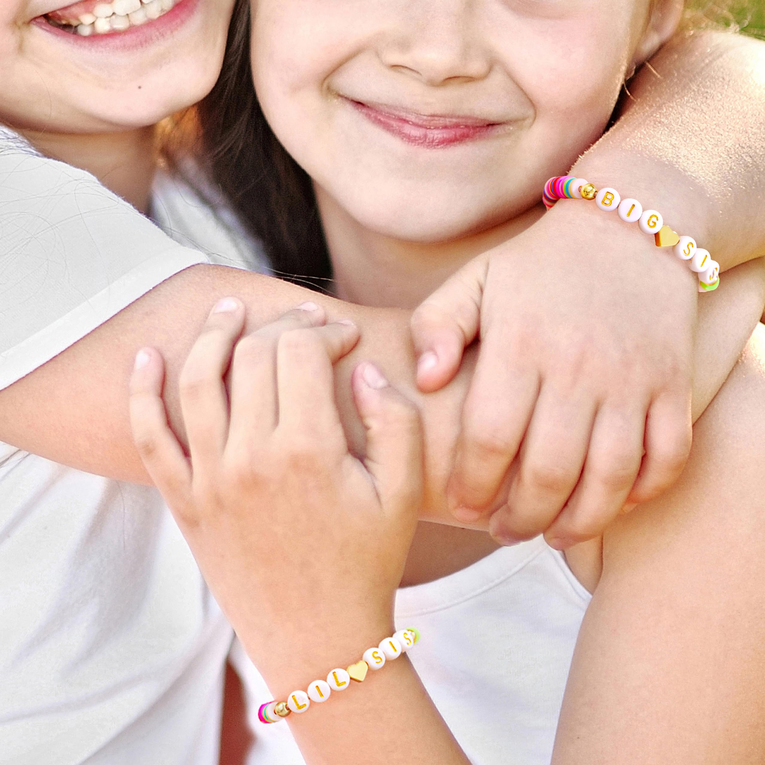 Big Sister Bracelet for Toddler, Daughter & Niece - Matching Sister Jewelry Gift Set for Girls & Teens - Perfect for Birth Announcements, Birthdays & Special Occasions