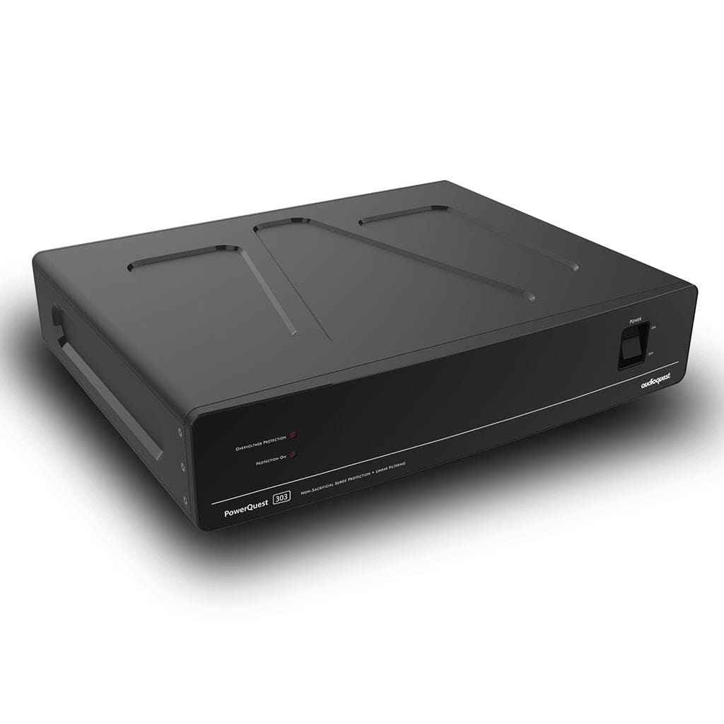 AudioQuest PowerQuest 303 Power Conditioner - Premium Surge Protector & Noise Filter for Home Theater & Hi-Fi Systems | Perfect for Audiophiles & Home Entertainment Setups