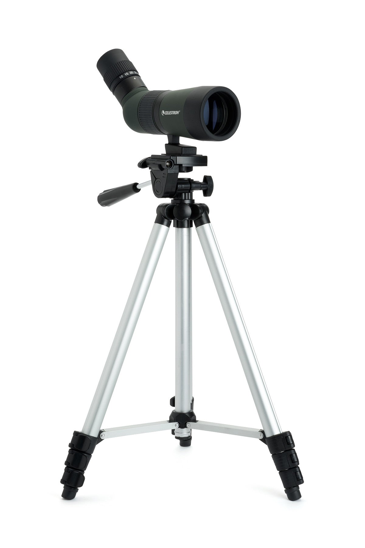 LandScout 10-30x50mm Zoom Angled Spotting Scope with Backpack Kit - Perfect for Bird Watching, Hunting, and Outdoor Adventures