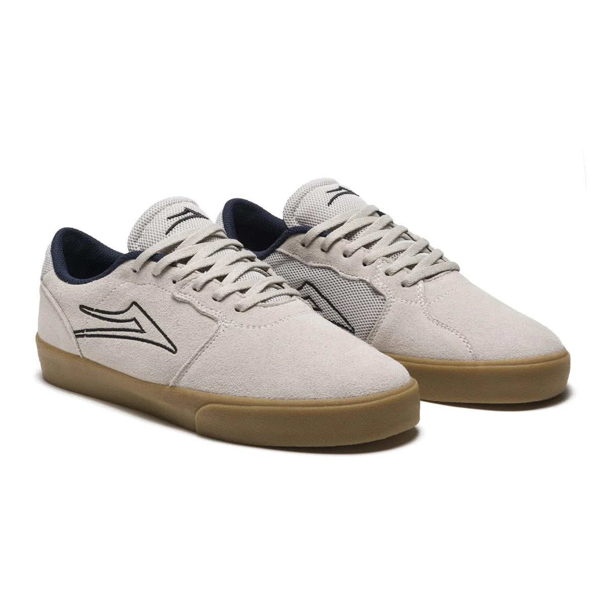Lakai Cardiff White/Gum Suede Skate Shoes - Men's Classic Low-Top Sneakers for Street Style & Skateboarding | Perfect for Casual Wear & Urban Fashion