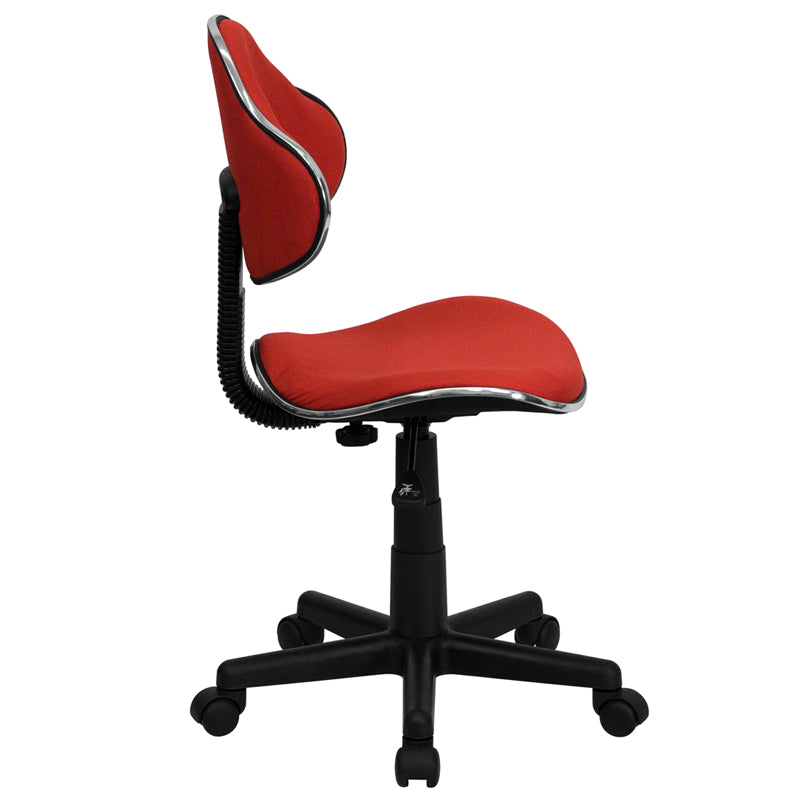 Whitney Blue Fabric Swivel Ergonomic Office Chair - Adjustable Height Task Chair with Lumbar Support for Home Office, Gaming & Workspace Comfort