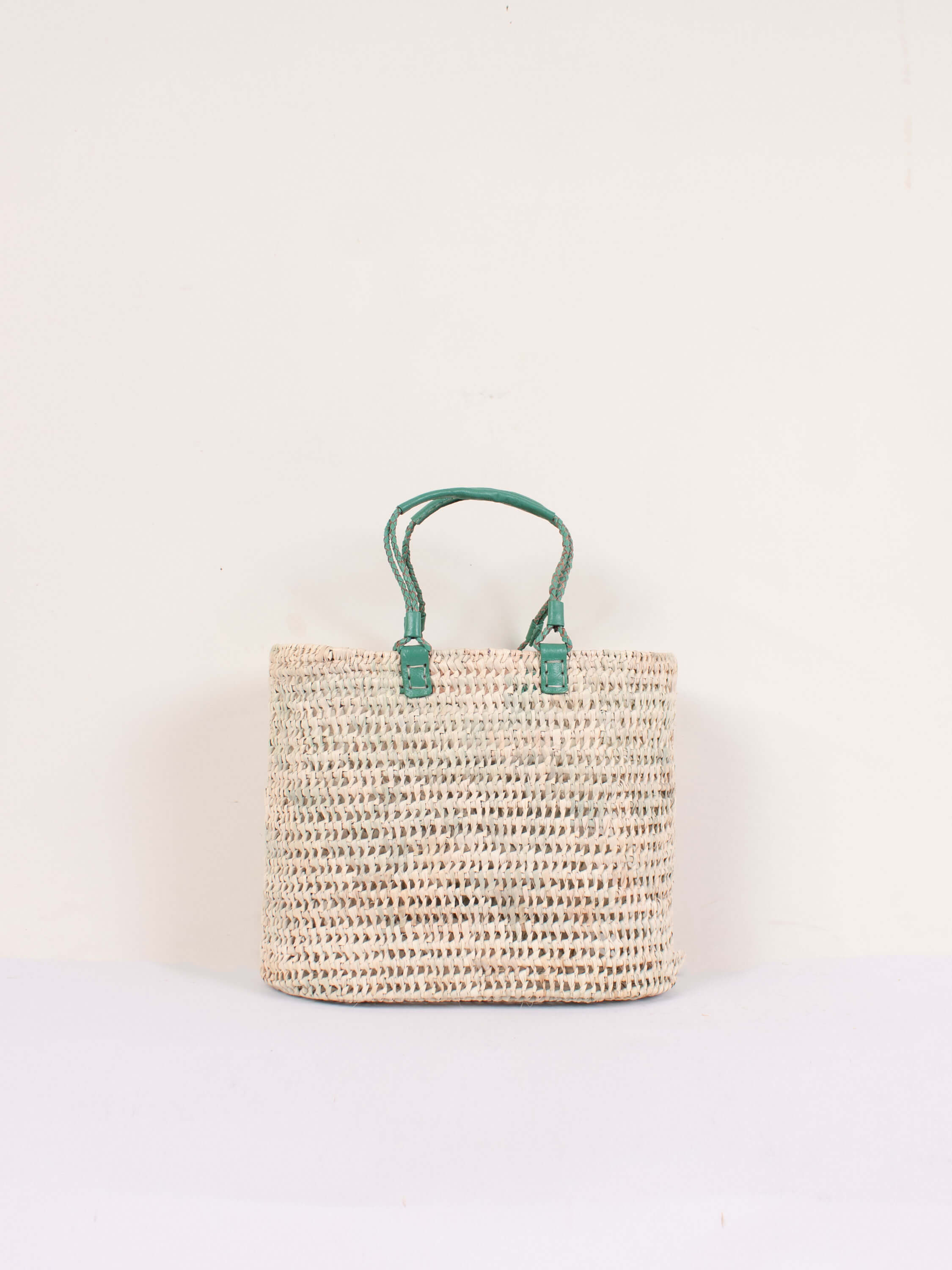 Elegant Pleated Leather Handle Basket in Sage Green - Perfect for Home Decor, Storage & Organizing Living Room, Bedroom or Office