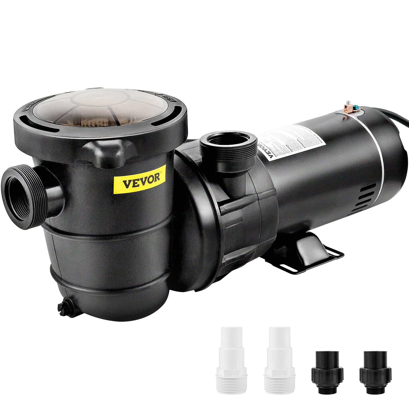 VEVOR 1.5HP 115V 1100W Above Ground Swimming Pool Pump - Single Speed, Powerful 5280 GPH Max Flow with Strainer Filter Basket, ETL Certified - Perfect for Inground & Above Ground Pools, Backyard Water Features & Pool Maintenance
