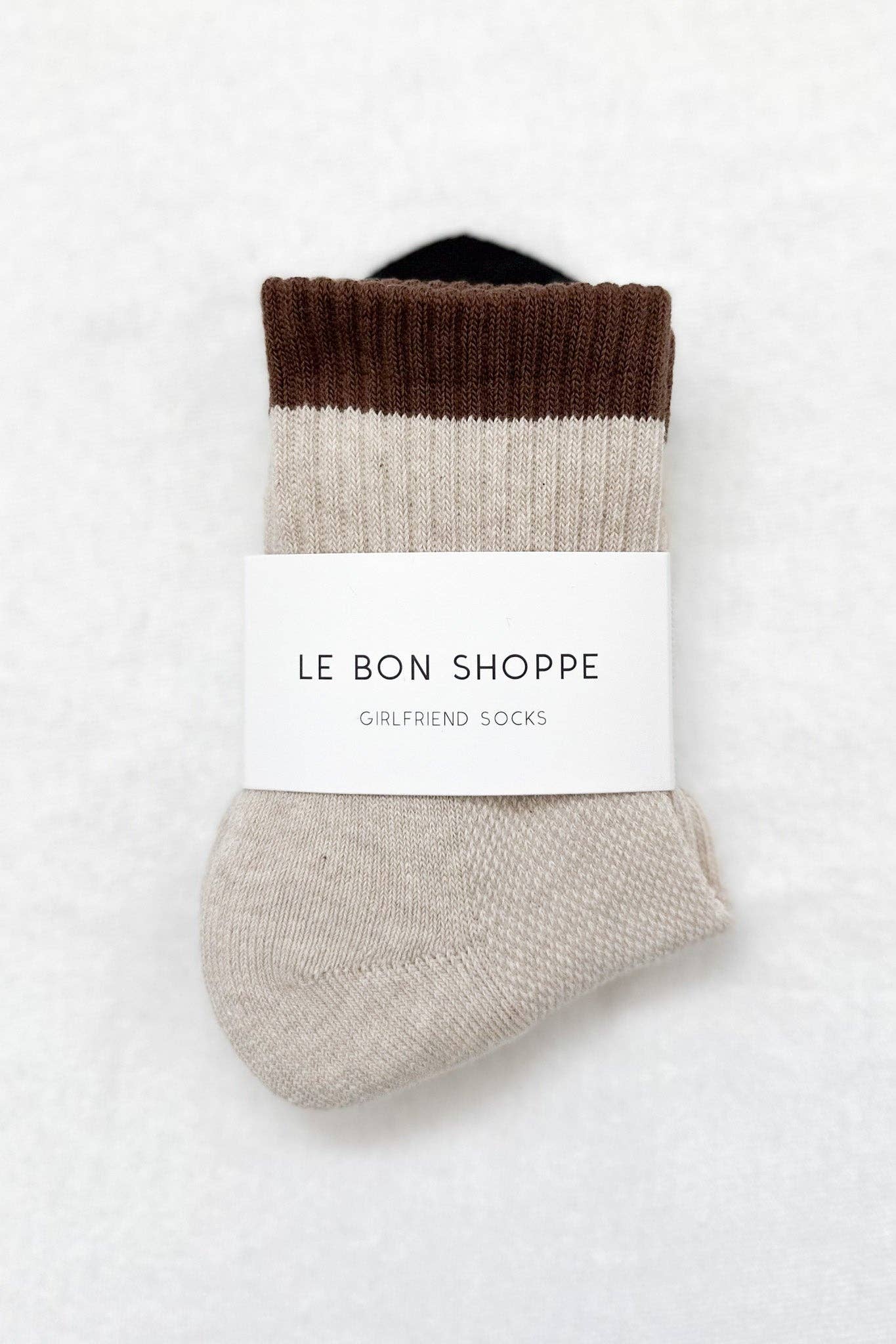 Girlfriend Socks for Women - Color Block Black Coffee Crew Socks | Perfect Gift for Her, Valentine's Day, Anniversary & Everyday Wear