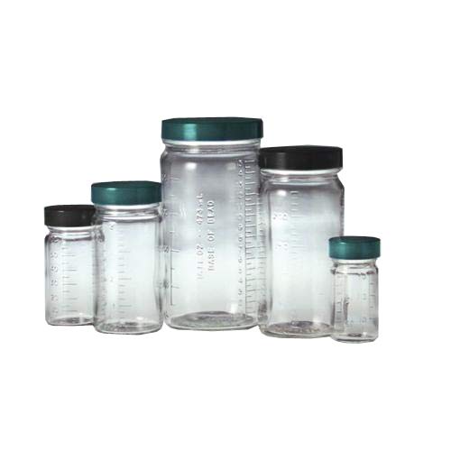 GLA-00844 4 oz Clear Graduated Medium Round Bottle with 48-400 Neck Finish - Pack of 144 - Ideal for Essential Oils, Cosmetics & Laboratory Use
