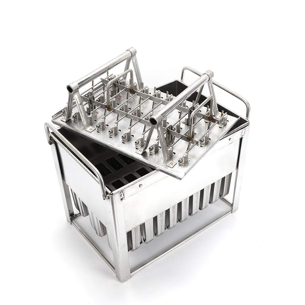 Premium Stainless Steel Popsicle Molds Kit - 30Pcs Ice Lolly Maker with Cleaning Brush - BPA-Free Reusable Ice Cream Stick Holder for Homemade Frozen Treats - Perfect for Summer Parties, Kids Snacks & Healthy Desserts