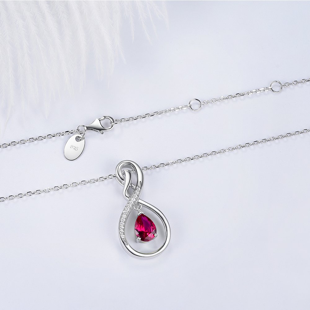 April May Birthstone Necklace for Women - Forever Love Infinity Pendant with Simulated Diamond & Emerald - 925 Sterling Silver Jewelry Gift for Wife, Mom, Her | Perfect for Birthday, Anniversary & Special Occasions
