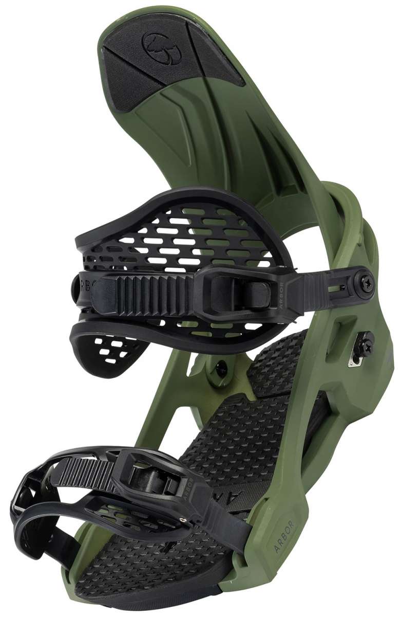 2024 Arbor Spruce Snowboard Bindings - Lightweight & Durable for All-Mountain Riding | Perfect for Freestyle & Powder Snowboarding
