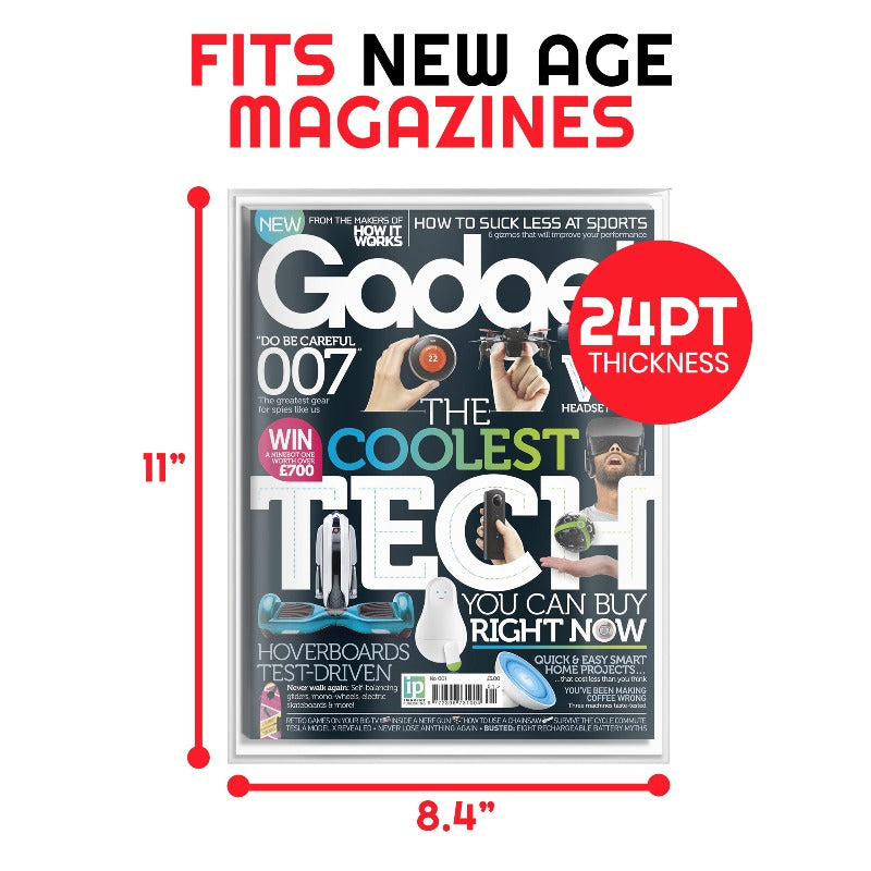 Premium Comic Backer Boards for New Age Magazines - Acid-Free 24PT Thick Cardstock - Perfect for Comic Book Storage, Protection & Display