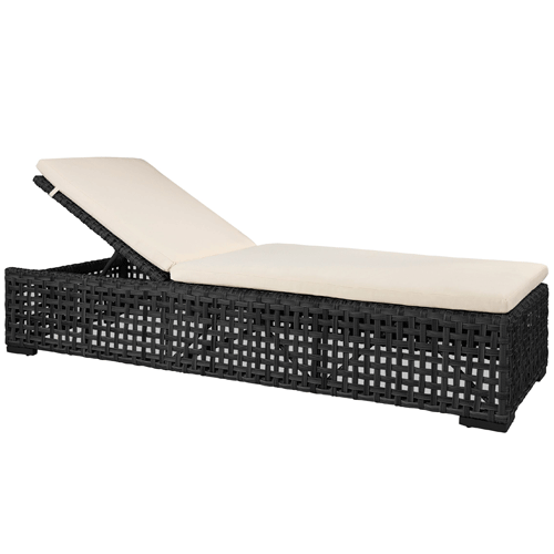 Artwood Orlando Outdoor Lounger - Classic Black Patio Furniture for Poolside, Garden & Backyard Relaxation