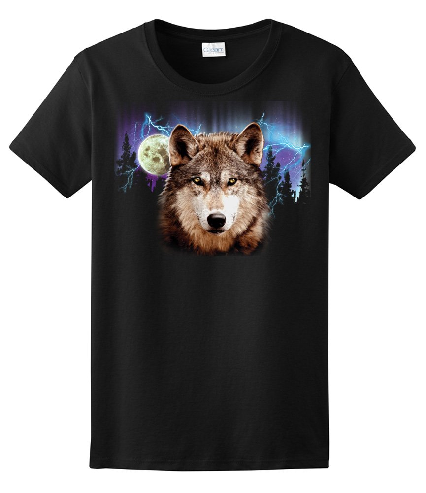 Women's Wolf Lightning Graphic T-Shirt - Stylish & Comfortable Casual Tee for Everyday Wear | Perfect for Outings, Parties, and Street Fashion