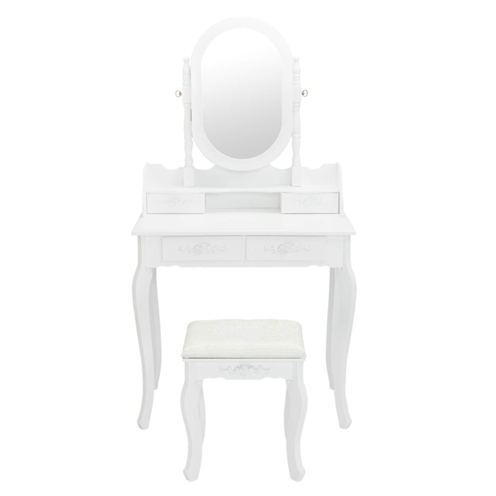 White Single Mirror Jewelry Cabinet Dresser - Elegant Storage for Necklaces, Rings & Accessories - Perfect for Bedroom, Bathroom & Dressing Room Organization